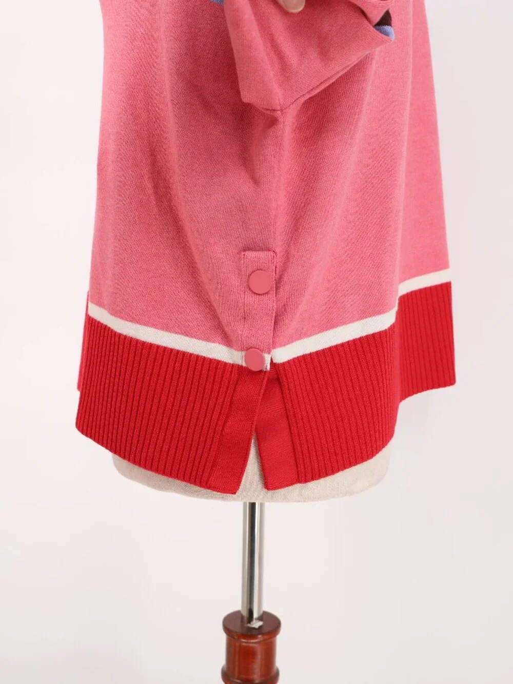 T By TALBOTS Mockneck Sweater - Striped Colorblock Size L
